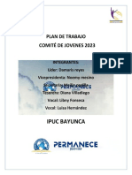 Plan de Trabajo Comité de Jovenes 2023 +