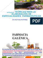 SEM 3 Y 4 Bases Teoricas para La Elaboracion de Especialidades Farmaceuticas