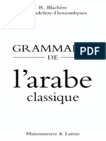 Blachère Grammaire Arabe PDF