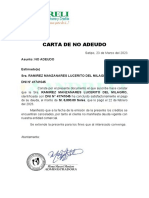 Carta de No Adeudo