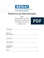 Relatório de Manutenção de Redutor de Velocidade