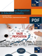 Creating Value Proposition in Education KSBL 160323