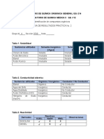 Guia de Resultados Practica # 2 Identificacion de Compuestos Organicos Grupo #4