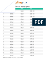 Rajshahi Ramadan Calendar 2023 Georamadan PDF