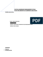 ANALYSING THE EFFECTIVE LEADERSHIP MANAGEMENT STYLES AND HOW INFLUENCE IN THE GROWTH OF COMPANY CASE STUDY FROM COSTA PLC (AutoRecovered)