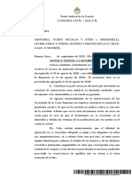 Notificacion Demanda Por Carta Documento Sala H Martinez