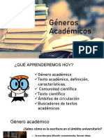 Generos Academicos Taller Literatura 3 Diferenciado Biologico PDF