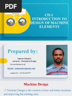 CH-1 Introduction To Design of Machine Elements: Iot, Coe Department of Mechanical Engineering