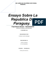 Ensayo Sobre La Republica Del Paraguay La Su Coyuntura Social y Economic A.