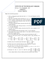 Assignment-1 (Linear Algebra)