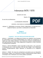 Decreto - Ordenanza 9476 - 1978 - Normativa