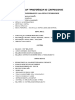 Check List para Transferência de Contabilidade