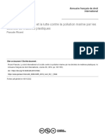 R. Pascale. Le Droit International Et La Lutte Contre La Pollution Marine Par Les Déchets de Matières Plastiques - AFDI-2019