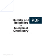 Quality and Reliability in Analytical Chemistry