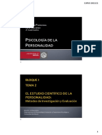 Tema 2. El Estudio Científico de La Personalidad 2021-22 PDF