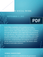 Field of Social Work-Report