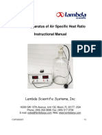 Specific Ratios of Air Apparatus LETI-10 Manual PDF