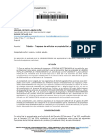 Tránsito - Traspasos de Vehículos en Propiedad de Leasing