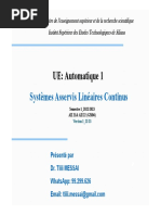 Systemes Asservis Lineaires Continus