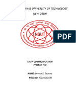 Netaji Subhas University of Technology New Delhi: Data Communication Practical File