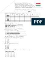 Evaluación Final de Matemáticas