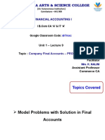 LH 9 - Final Accounts Problems