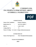 A Survey of Understand-Ing People'S Perception About Guerrilla Marketing