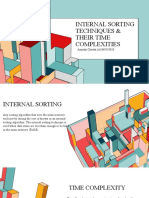 Internal Sorting Techniques & Their Time Complexities
