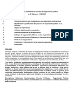 Proceso de Negociacion Politica en El Salvador