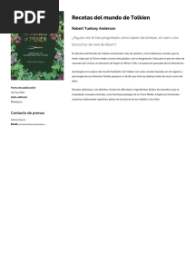 Recetas Del Mundo de Tolkien 1