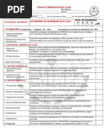 Ficha de Observación de Clase