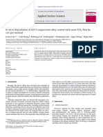 In Vitro Degradation of AZ31 Magnesium Alloy Coated With Nano TiO2 Film by Sol-Gel Method