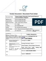 Vendor Document / Document Front Sheet: Diesel Engine Generator Set Overall Piping & Instrumentation Diagram