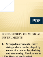 Four Groups of Musical Instruments