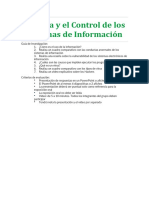 La Ética y El Control de Los Sistemas de Información