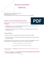 Théorie Des Organisations - Thème 3 PDF