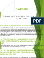 HLTWHS002: Follow Safe Work Practices For Direct Client Care