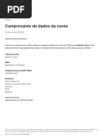 Comprovante de Dados Da Conta: 20 de Março de 2023