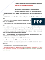 Ejercicios para Practicar Nomenclatura y Balanceo Por Oxidación