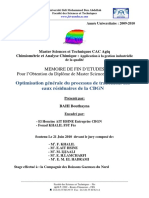 Optimisation Générale Du Processus de Traitement Des Eaux Résiduaires de La CBGN - BAHI Bouthayna