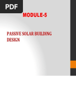 Module-5: Passive Solar Building Design