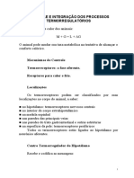 Controle E Integração Dos Processos Termorregulatórios