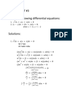 Differential Equation-Ass-3-HomogenousFunctions - 2021 PDF