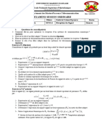 Examens Session Ordinaire: (t) = 0;t ≥ 0 (λ ,θ) ϵ IR