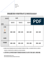 Horaire Ramadan 2023