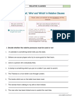 Relative Clauses: I. Decide Whether The Relative Pronouns Must Be Used or Not