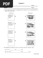 Control Matemática 4 Básico