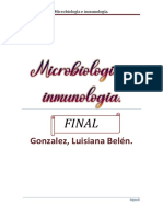 Microbiología e Inmunología FINAL. Gonzalez Luisiana Belén PDF