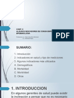 ALGUNOS INDICADORES DE COMUN EMPLEO EN EPIDEMIOLOGIA Autor