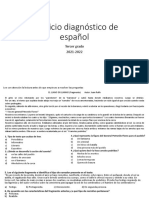 Examen Diagnostico Tercer Grado Secundaria - 2021-2022